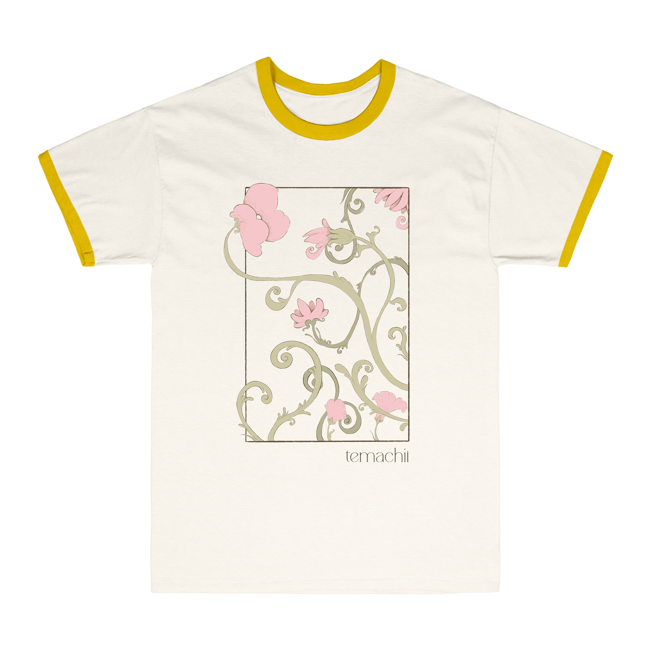 Temachii Yellow Ringer Tee
